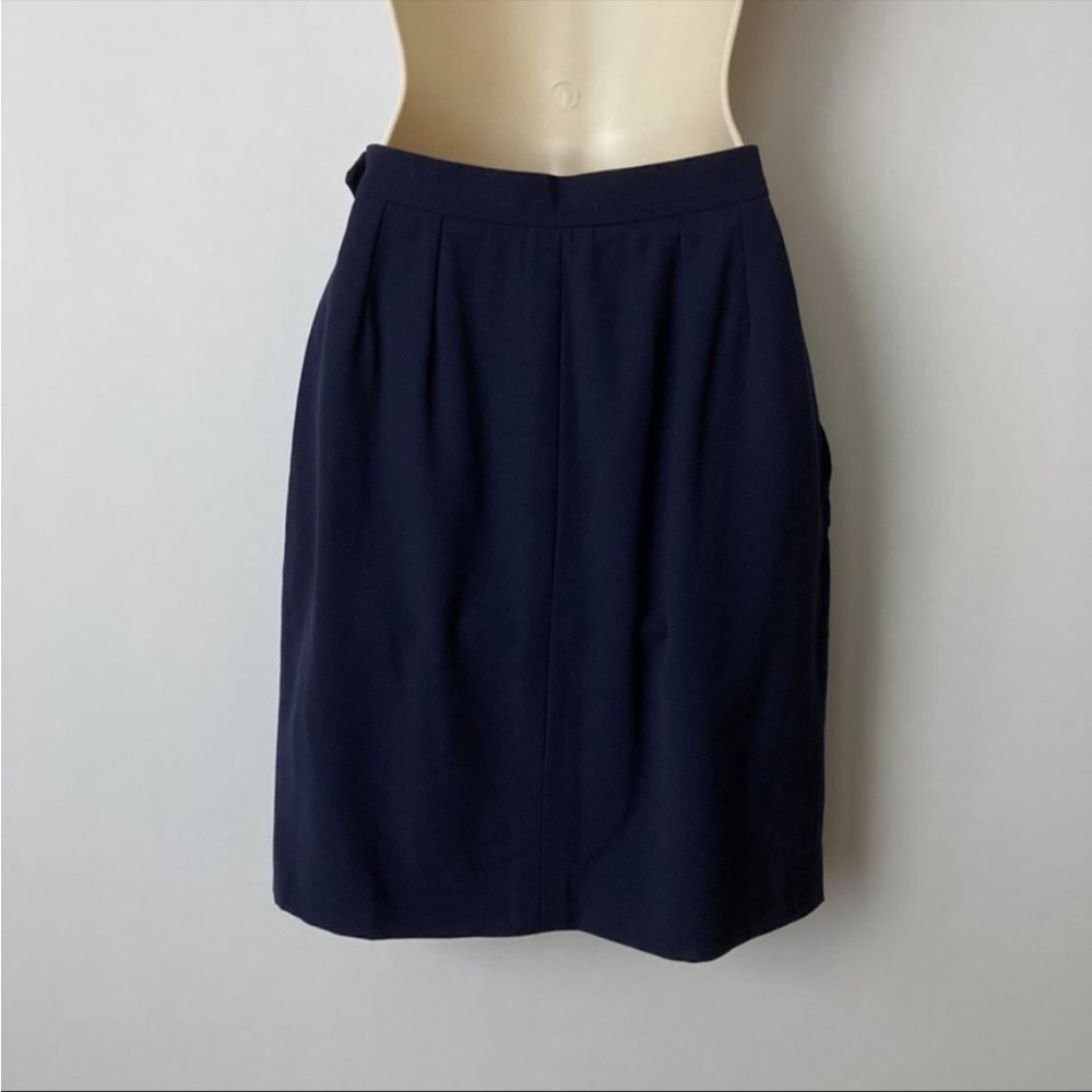 YSL YVES SAINT LAURENT Navy Skirt